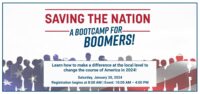 Bootcamp for Boomers event - Saving the nation